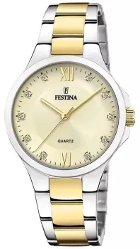 Image of Festina F20618/1 Ladies Gold-Plated Steel W/ Steel Watch