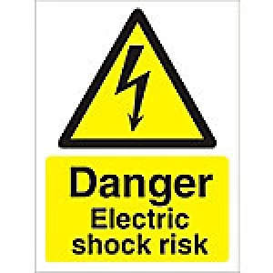 Image of Warning Sign Electric Shock Plastic 40 x 30 cm