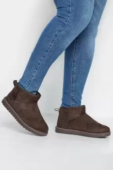 Image of Faux Fur Lining Ankle Boots In Extra Wide EEE Fit