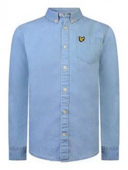 Image of Lyle & Scott Boys Chambray Shirt - Blue