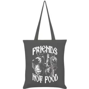 Image of Grindstore Friends Not Food Tote Bag (One Size) (Grey) - Grey