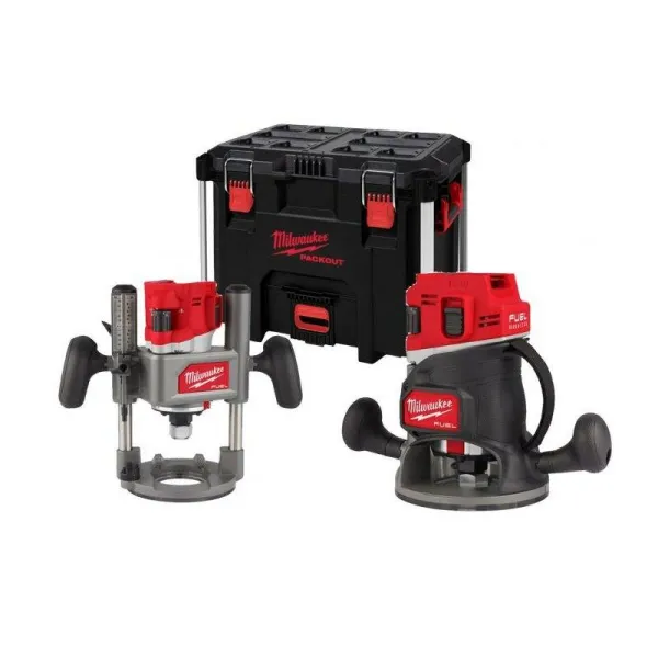 Image of M18FR12KIT-0P 18V 1/2 Router With Plungebase & Packout Case - Milwaukee