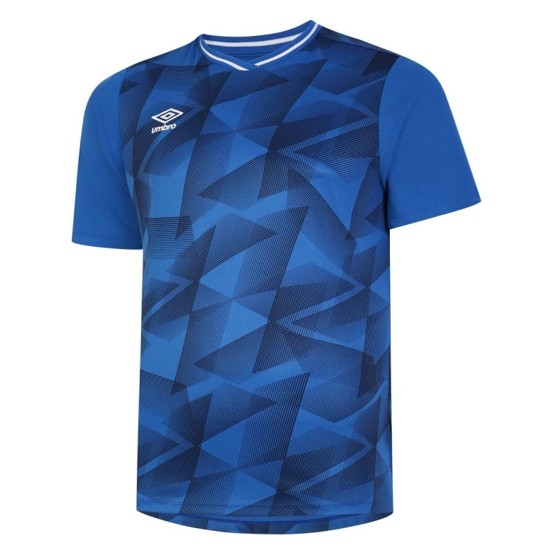 Image of Umbro Triassic Short-Sleeved Jersey in Blue Size: 13 Years Blue Unisex 13 Years