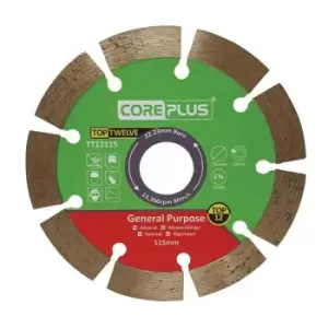 Image of Top Twelve General Purpose Diamond Blade 115mm - Coreplus