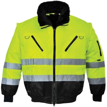 Image of Portwest - PJ50YBRXL - sz XL Hi-Vis 3-in-1 Pilot Jacket - Yellow/Blue
