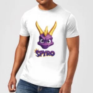 Image of Spyro Face Mens T-Shirt - White - 4XL