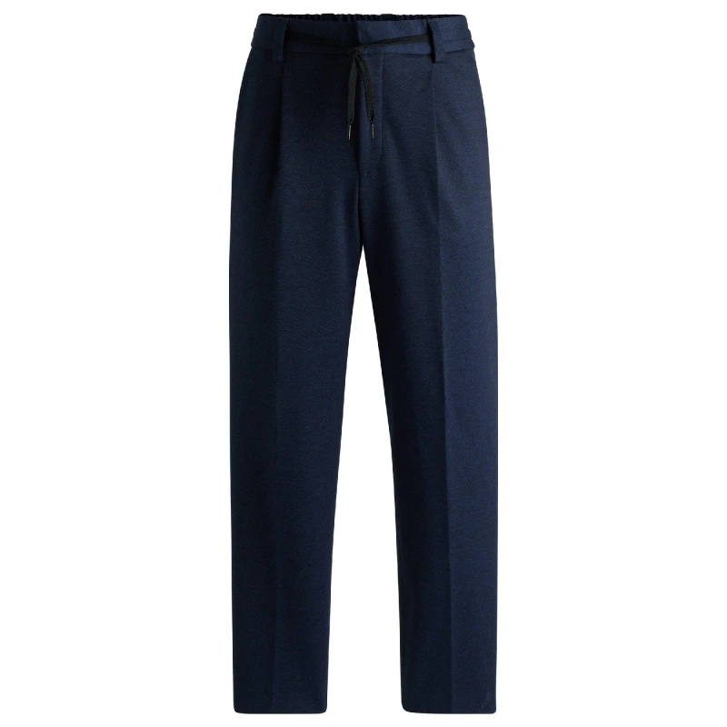 Image of Boss Mens Straight Leg Trousers Dark Blue male 32