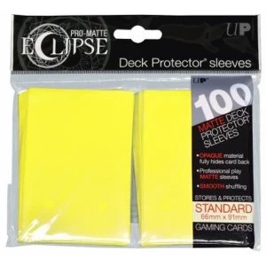 Image of Ultra Pro Eclipse PRO Matte Lemon Yellow Standard 100 Sleeves case of 6