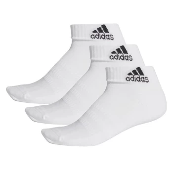 Image of adidas Ankle Socks 3 Pack - White