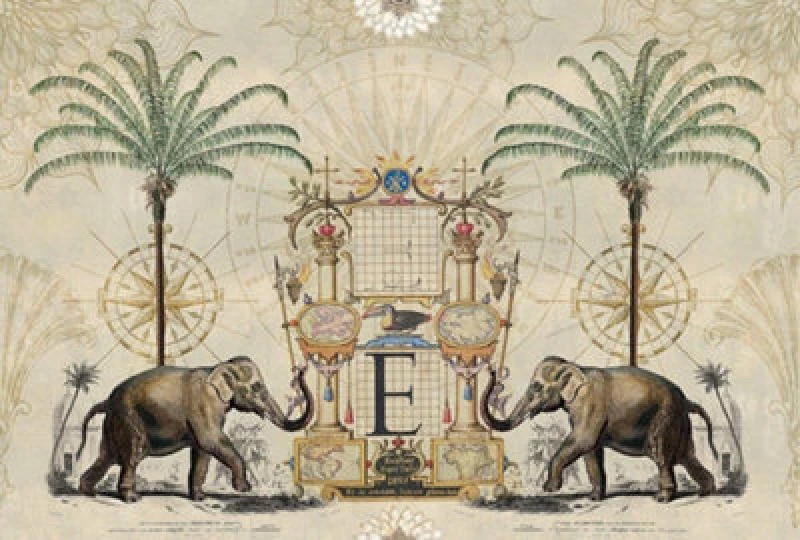 Image of As Creation Nostalgic Elefant Digital Mural 400Cm X 270Cm