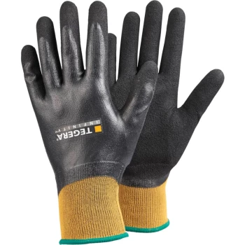Image of 8804 Infinity Fully Coated Black/Yellow Heat Resistant Gloves - Size 8