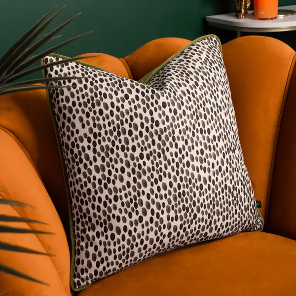 Image of Nympha Cushion Olive, Olive / 43 x 43cm / Polyester Filled