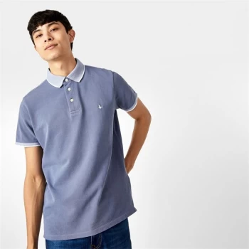 Image of Jack Wills Enfield Tipped Polo - Dusk Blue