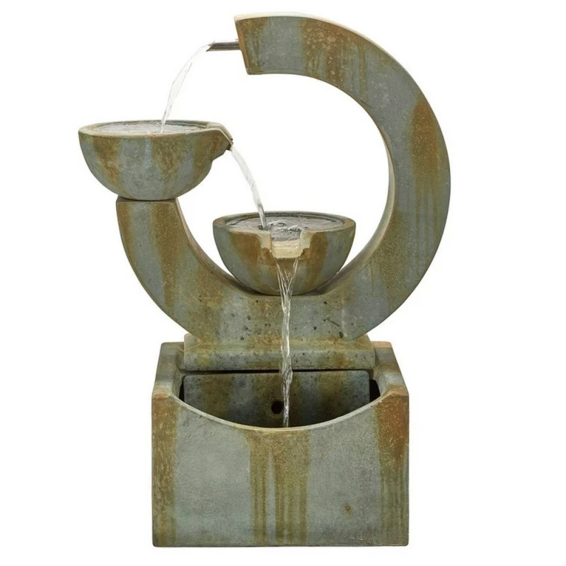 Image of Altico Garden Products Ltd Verona Water Feature - L3.4 x W6.3 x H11.7cm in Grey Grey Unisex
