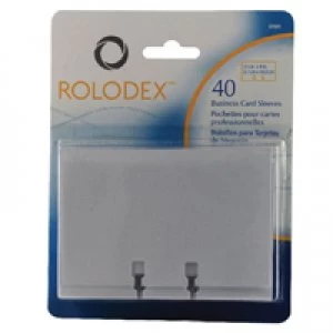 Image of Rolodex Clear Business Card Sleeves Pack of 40 S0793540