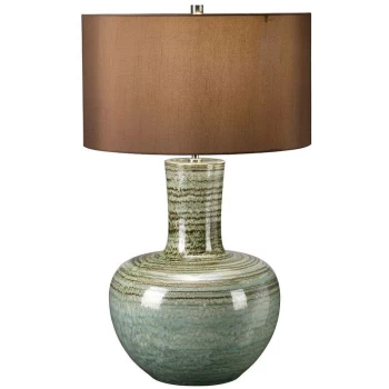 Image of Barnsbury - 1 Light Table Lamp Green, E27 - Elstead