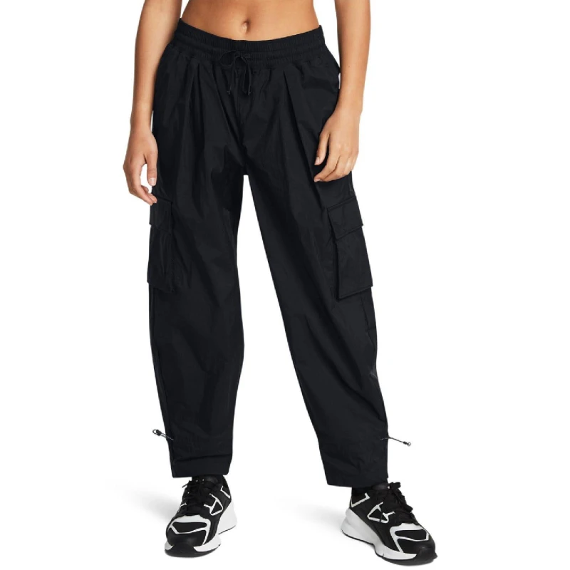 Image of Under Armour Crinkle Woven Pants Black female 4-6