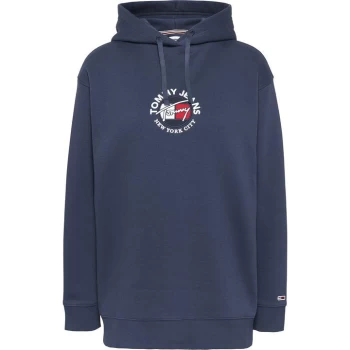 Image of Tommy Jeans Relaxed Timeless Hoodie - Twilight Navy
