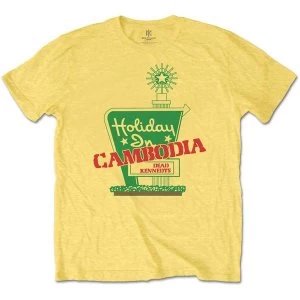 Image of Dead Kennedys - Holiday in Cambodia Mens Medium T-Shirt - Daisy Yellow