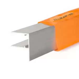 Image of Alukap-XR 16mm Aluminium F Section in Mill - 4m