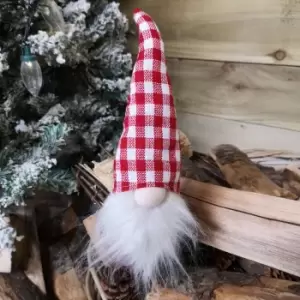 Image of 30cm Festive Christmas Gonk in Red and White Gingham Hat