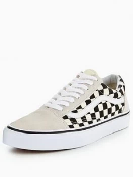 Image of Vans UA Old Skool Checkerboard White Black Size 12 Women