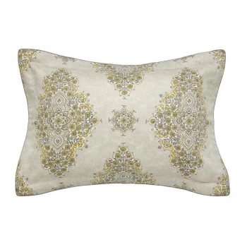 Image of Sanderson Siam Diamond Oxford Pillow Case - SUMAC AND GREY