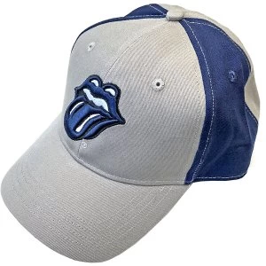 Image of The Rolling Stones - Navy Tongue Unisex Baseball Cap - Grey/Blue