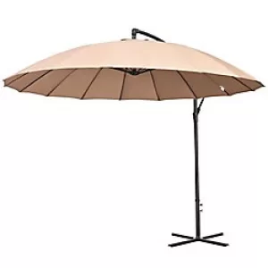 Image of Outsunny Sun Umbrella 84D-118 Metal, Polyester, Glass Fiber Beige