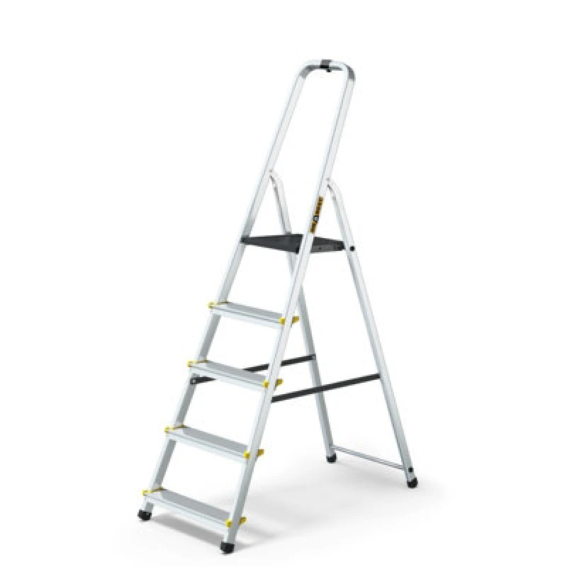 Image of Drabest 5 Steps Aluminium Professional Ladder, Max 150Kg