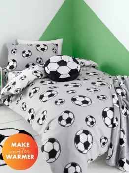 Image of 'Football Fleece' Duvet Cover Set