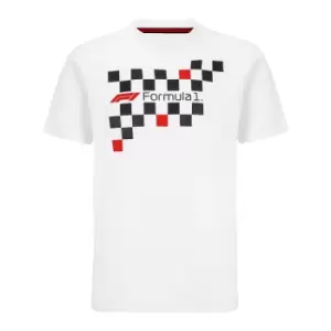 Image of 2022 Formula 1 F1 Flag Graphic Tee (White)
