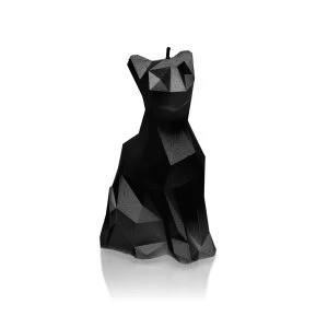 Image of Black High Glossy Low Poly Cat Candle
