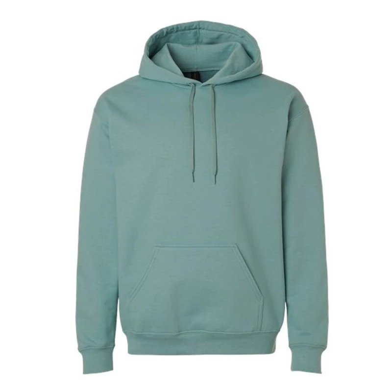 Image of Gildan Mens Softstyle Fleece Midweight Hoodie in Aqua Size: Large Aqua Male L
