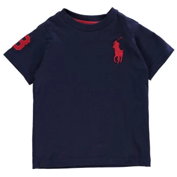 Image of POLO RALPH LAUREN Junior Boys Large Logo Short Sleeve T Shirt - Blue