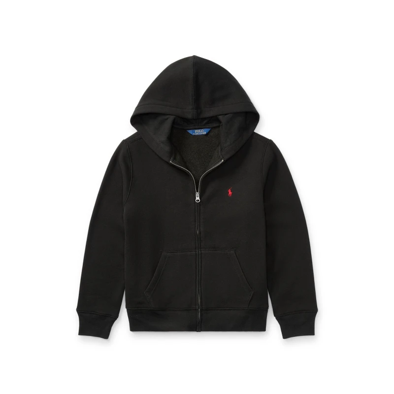 Image of Polo Ralph Lauren Boys Classic Zip Through Hoodie - Black Size 5 Years Black UV9JX Unisex 5 YEARS