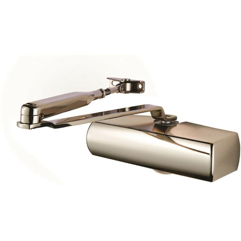 Image of Loops Fixed Power Overhead Door Closer 180 Degree Opening 60kg Doors Nickel Metallics