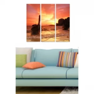 Image of MDF7316075 Multicolor Decorative MDF Painting (3 Pieces)