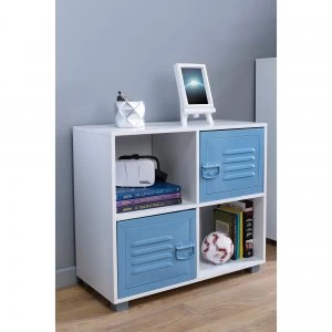 Image of 4 Cube Cabinet with 2 Metal Doors
