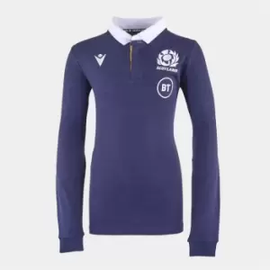 Image of Macron Scotland Home Classic Rugby Shirt 2020 2021 Junior - Blue