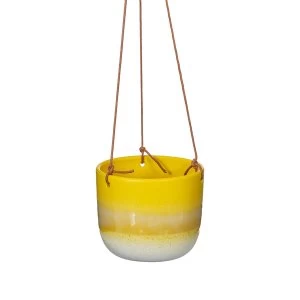 Image of Sass & Belle Mojave Glaze Yellow Hanging Planter