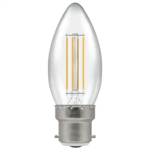 Image of Crompton LED Candle Filament Dimmable Clear 5W 4000K BC-B22d
