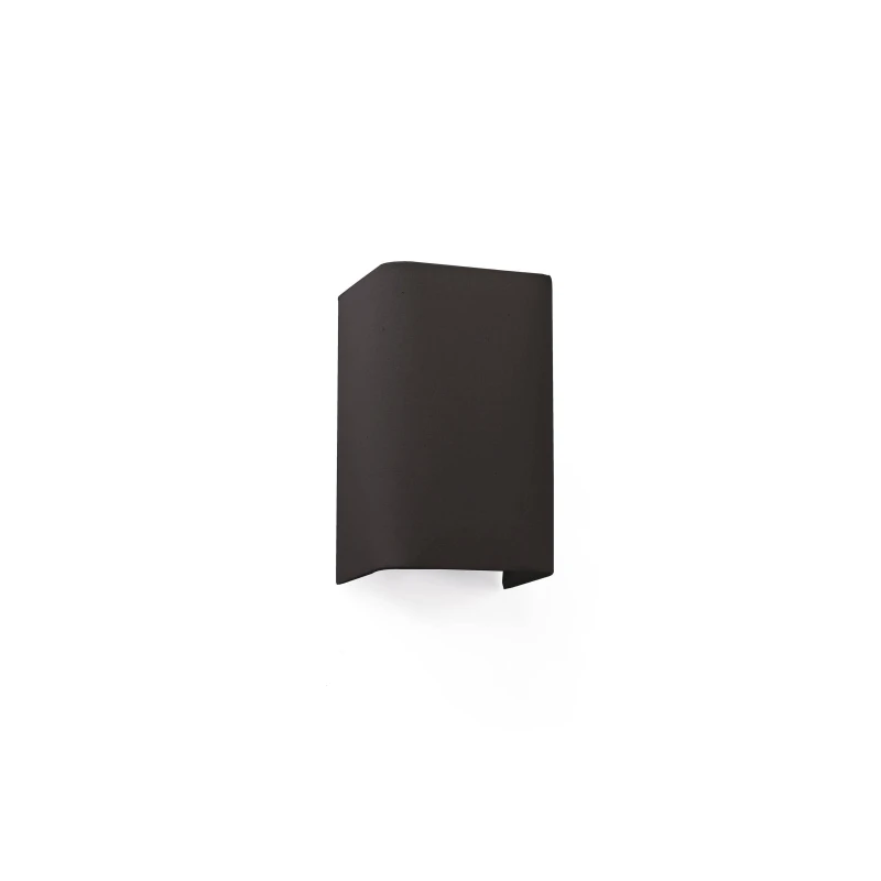 Image of Netlighting Cotton Black Square Wall Light 200x 125x 105 1x E27 Black