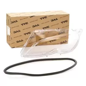 Image of TYC Lens, headlight BMW 20-0322-LA-1 63126922589,63126923409,63126924043