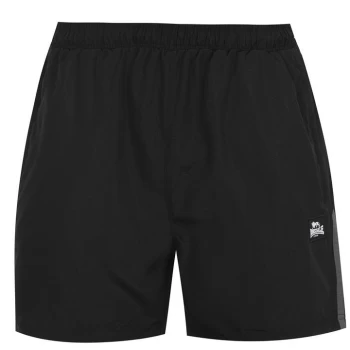 Image of Lonsdale 2 Stripe Woven Shorts Mens - Black