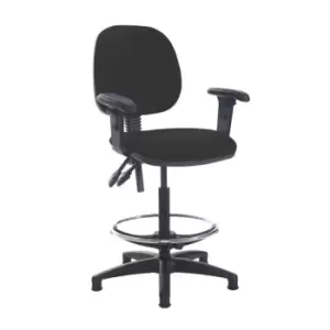 Image of Dams MTO Jota Draughtsmans Chair with Adjustable Arms - Curacao Blue