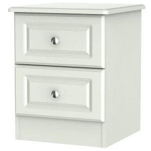 Image of Robert Dyas Montego Ready Assembled 2-Drawer Bedside Table - Ash Grey