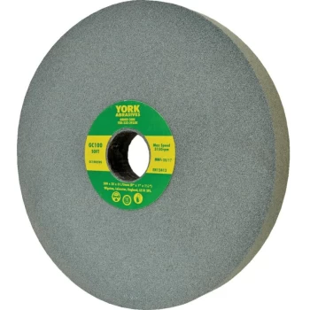 Image of 256X25X76.2MM GC60JV Medium Silicon Carbide Bench Grinding Wheel - York