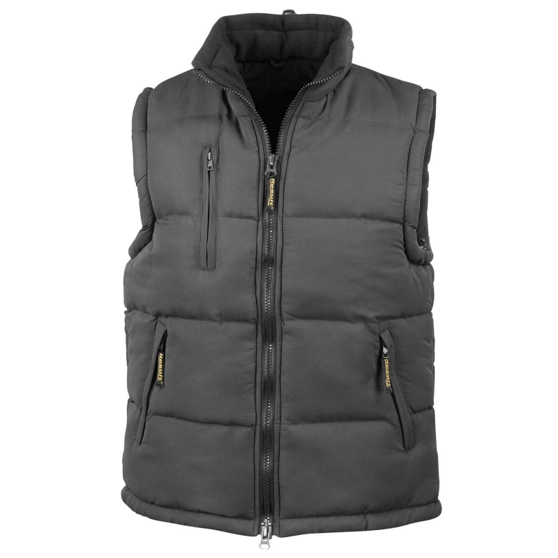 Image of Result Result Men Padded Body Warmer in Black Size: X-Small Black XS Male 5063527385543