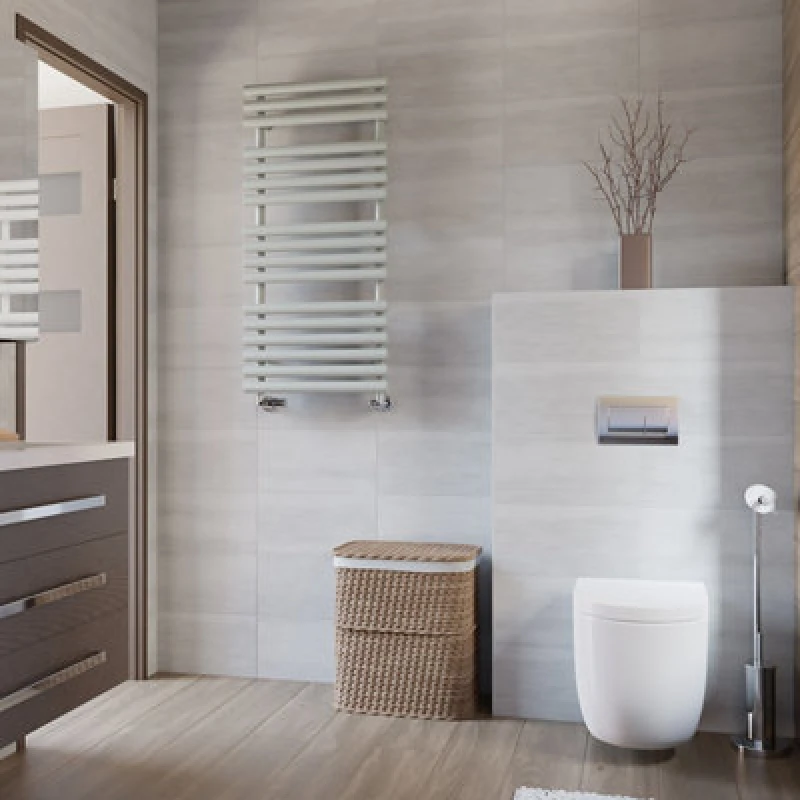 Image of Terma Rolo Salt & Pepper Hydronic Towel Warmer (W)520mm X (H)1085mm